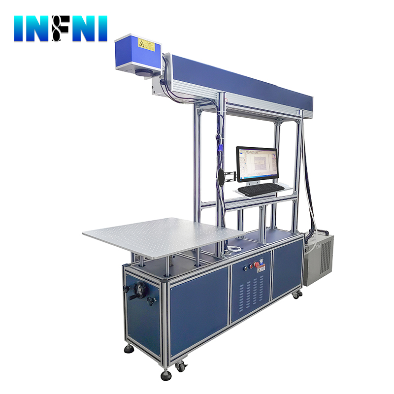 CO2 glass tube laser marking machine jeans leather