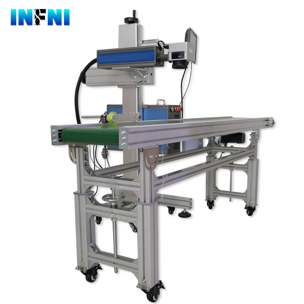 On line fiber Laser Marking Machine for production line Plastic