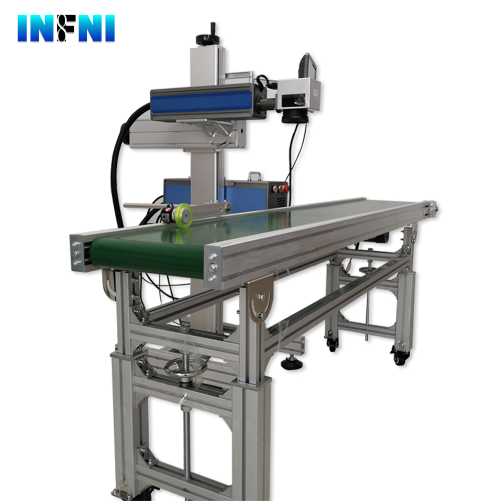 Automatic Production Line Fly Fiber Laser Marking Machine 