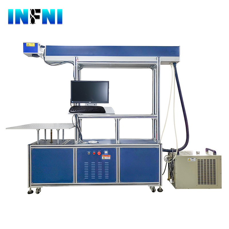 CO2 laser marking machine 100w jeans wood bamboo
